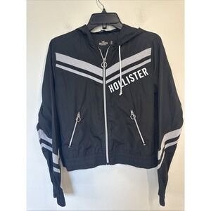 Hollister Windbreaker Hoodie Size XS Y2k 90s Zip Up Lightweight Jacket